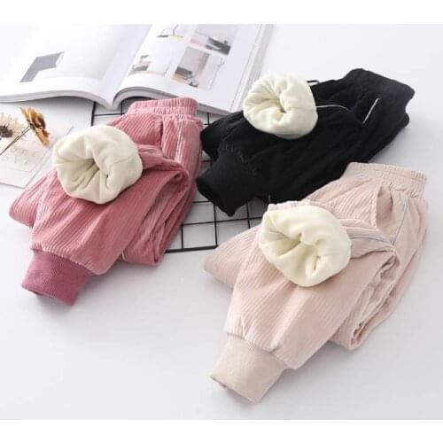 New Arrival Solid Color All-match Casual Mid Waist Pants For Cute Sweet Fashion Baby Girls Trousers For 3 4 6 8 10 12 Year Wear