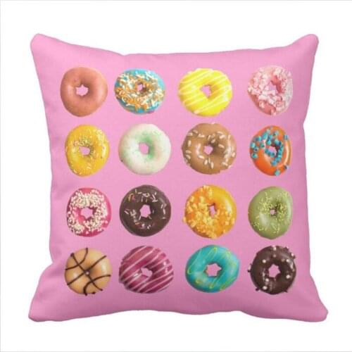 Donuts Throw Pillow case