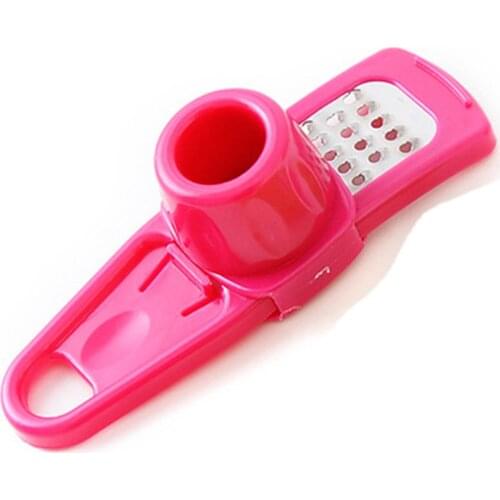 Garlic Press Fruit And Vegetable Tools Red 1PC Supplies Stainless Steel Easy To Use Kitchen Accessories Gadgets Multifunction