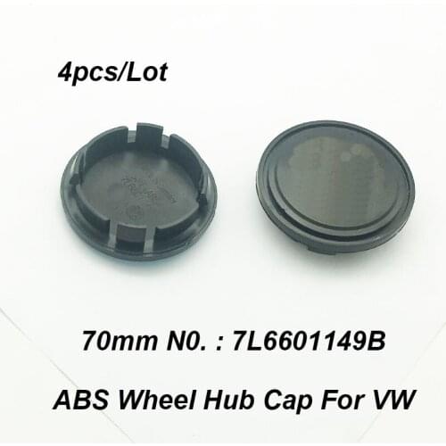 Black/Blue 4pcs 70mm 7cm 7L6601149B Car Wheel Hubcap Emblem Wheel Rim Center Cap Accessory For vw Passat B6 B7 CC MK5 MK6 Tiguan