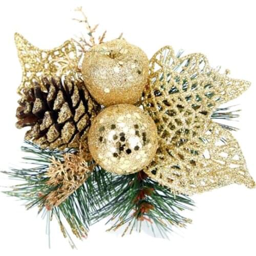 Artificial Plastic Pine Pine Nuts Cones Fake Plants Tree For Christmas Party Decor Faux Grass 2020 Christmas Home Decor Ornament