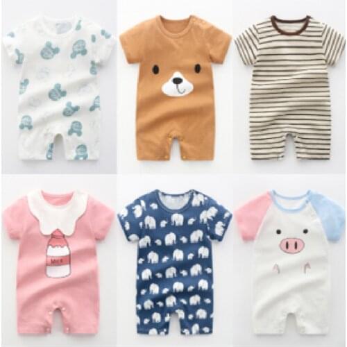 Baby Girl Jumpsuit Summer Boy Multicolor Rompers Newborn Wearing Bottoming Climbing Suit Onesie Clothes