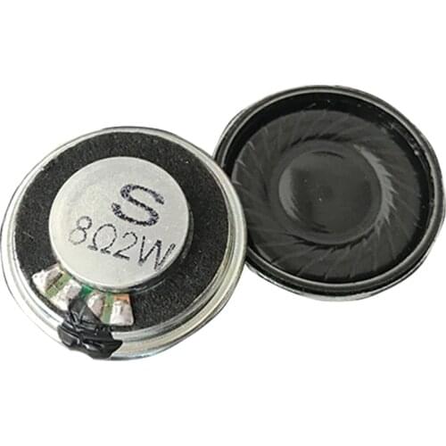 1 Pair 23mm Mini Audio Portable Speaker 8Ohm2W Small Iron Inner Magnetic Round Loudspeaker DIY For Home Theater Speakers