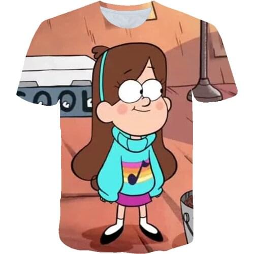 Fashion Top Childrens T-Shirt Breathable Comfortable Unisex Summer New Hooded Short-Sleeved Cartoon Character Printed Top