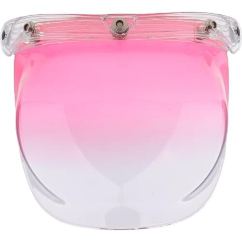 Motorcycle 3-Snap Gradient Bubble Shield for 3/4 Bonanza Helmets