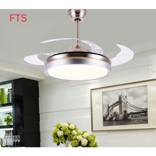Invisible ceiling fan light modern electric fan light guest lamp hall simple dining room LED bedroom fan chandelier fan light