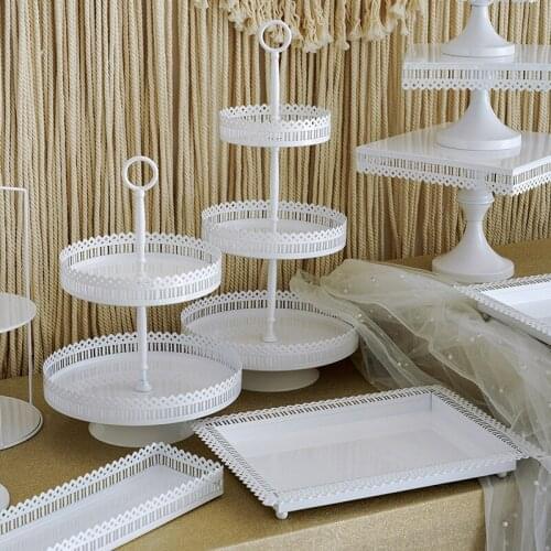 SWEETGO white cake stand 1 piece cake tools cupcake trays home decoration dessert table party supplier storage racks