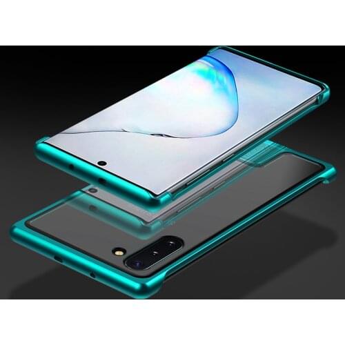 Metal Glass Note 10 Case For Samsung Galaxy Note 10 Plus Case Transparent Frameless Note 10+ Cover Shockproof Note 10 Plus Funda