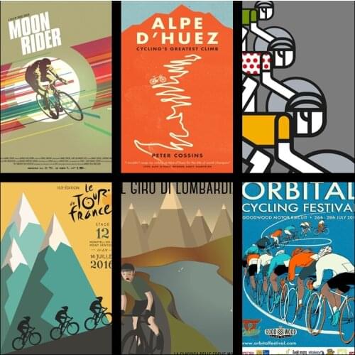 20style Choose ride bicycle Jane draw Art Film Print Silk Poster Home Wall Decor 24x36inch