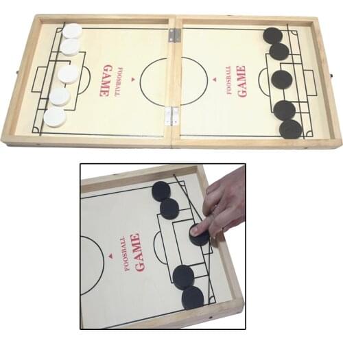 2 in 1 Folded Fast Sling Puck Game Hockey Board Game for Children 24x12inch