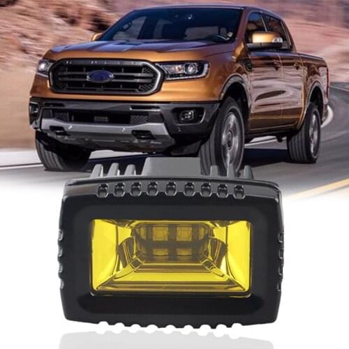 Led 12v car 3000k yellow worklight led daytime running light drl pod bulbs barra led for accessories 4x4 offroad tractor auto