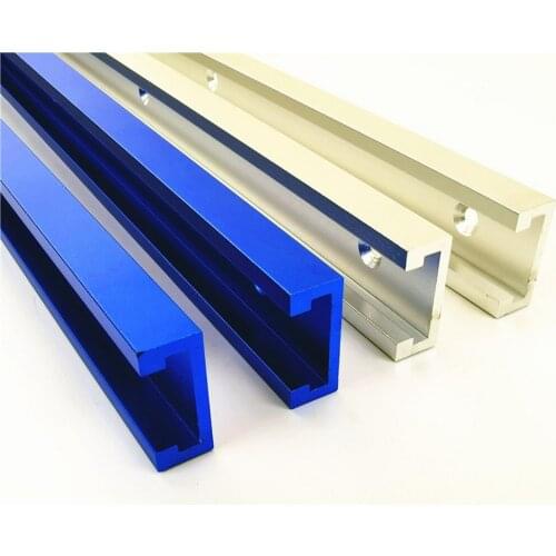 T-Track Slot Miter Track Jig Aluminium Alloy Fixture for Router Table Bandsaws Woodworking DIY Tool Length 300/400/500/600/800MM