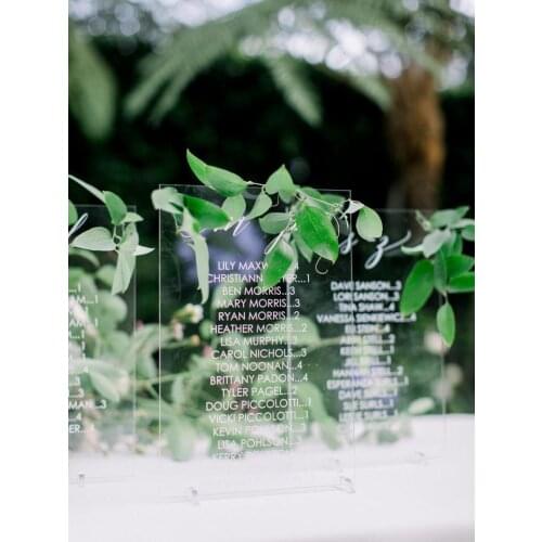 Seating Chart Acrylic Table Signs Wedding Sign clear acrylic wedding seating signs find your seat reception decor clear sign
