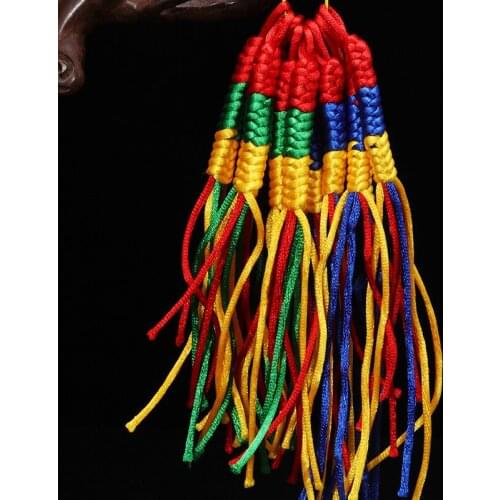 Tibetan Hand-Woven Small Cordyceps Diamond Knot Mobile Phone Bag Chain Car Pendant