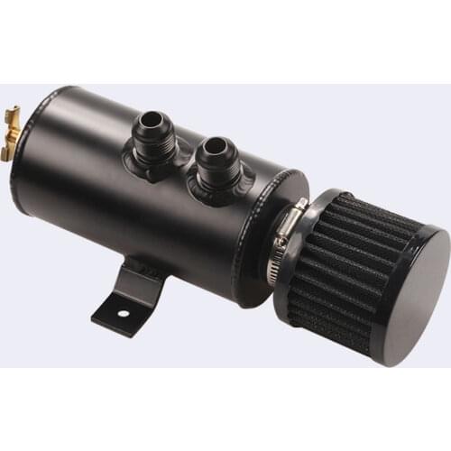 Universal Aluminum Suction Tank Polished Baffle Water Tank Black With Breathing Filter 0.75L