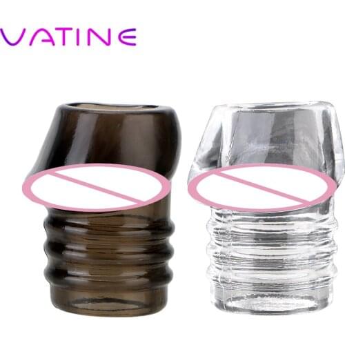 VATINE Glans Protector Sleeve Ring Sex Toys for Men Foreskin Correction Time Delay Cock Ring Penis Extender Rings