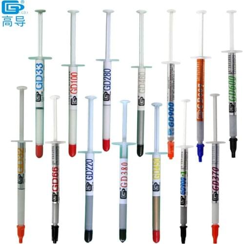 Net Weight 1 Gram 5 Pieces Per Lot Syringe Packaging GD Brand Series GD900 Thermal Grease Paste Plaster Heat Sink Compound SY1