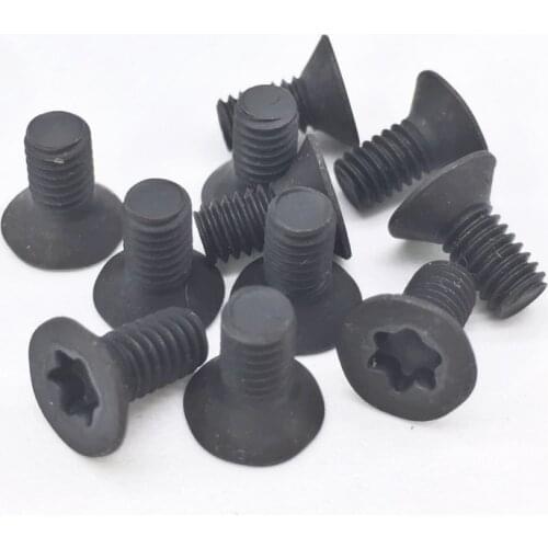 100 Pcs M2 M2.5 M3 M4 Tork Screws Flat Head Torx Screw Black Six Lobe Screw Carbon Steel