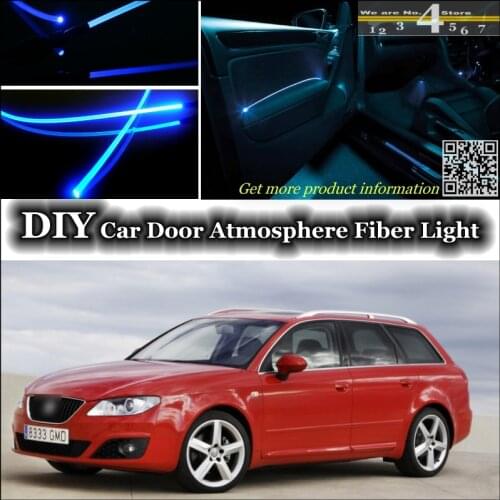 Interior Ambient Light Tuning Atmosphere Fiber Optic Band Lights For SEAT Exeo Inside Door Panel illumination Not EL light