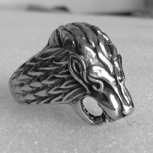 Animal Norse Viking Male Ring Knot Stainless Steel Ring Nordic Rune Odin Symbol Amulet Arrow Biker Mens Ring Wholesale