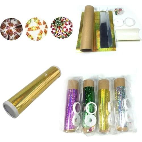 1 Set DIY Colored Rotating Kaleidoscope Kits Science Experiment Educational Craft Kid Brain Hands-Eyes Cooperation Training Toy