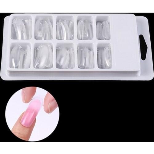 20Pcs/100pcs Quick Building Mold Tips Nail Dual Forms Finger Extension Nail Art UV Builder Tool Hot Sale