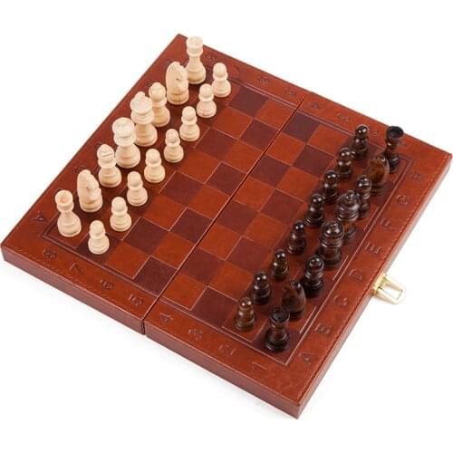 3-in-1Casual Puzzle Toy Cortex Wear-Resistant Chess Set Foldable International Cortex CheckersGame For Childrens Birthday Gift