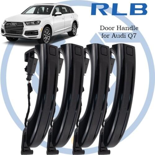 4L0837205A 4PCS Smart Sensor Exterior Door Handle Black Spray Paint for Audi Q7 2007-2015