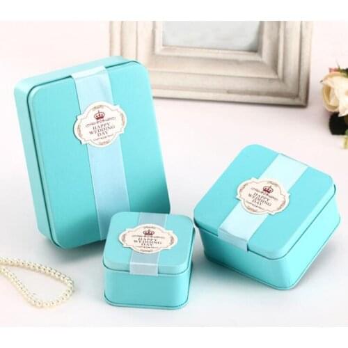 AVEBIEN 10pc Solid Color Simple Tinplate Candy Boxes Wedding Decorations Wedding Favors and Gifts Chocolate Candy Box for Guests