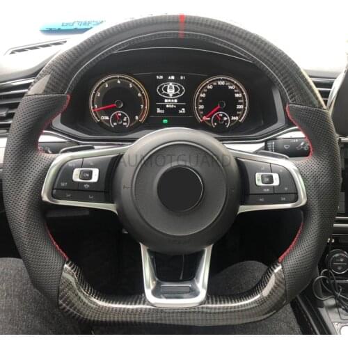 Car Carbon Fiber Steering Wheel For VOLKSWAGEN VW Golf 7