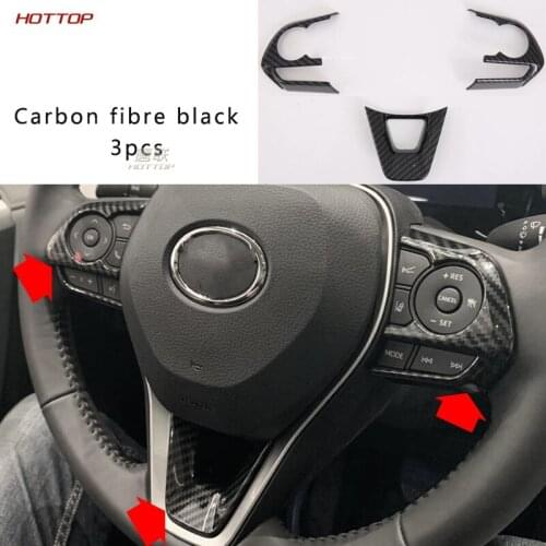 Car Accessories Steering Wheel Cover Trim ABS 3PCS for Toyota RAV4 XA50 2019+ (Matte)