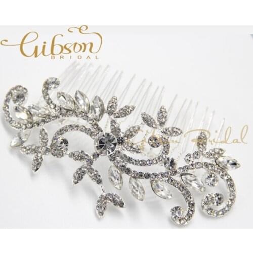 Free Shipping Vintage Rhinstone Bridal Hair Comb Wedding Headpiece