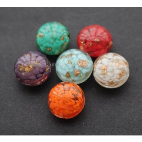 10pcs/Lot 16mm*10mm Lampwork Glass Beads Round Flat Fashion Beads Mix color for jewelry making