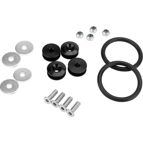 Car Bumper Fender Trunk Hatch Lid Quick Release Fasteners Steel Washers Locking Nuts With Screws Aluminum Alloy Kit