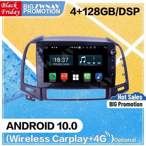 Carplay Android 10 Screen For Hyundai Santa FE IX45 2006 2007 2008 2009 2010 2011 2012 GPS Radio Audio Stereo Recoeder Head Unit