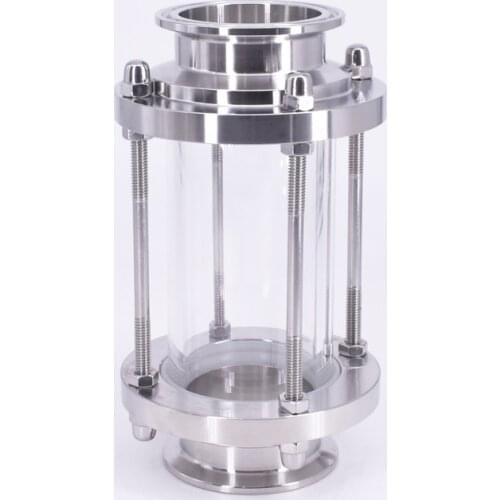 Brewing Diopter 2" Tri Clamp x 45/51mm Pipe OD SUS 304 Stainless Steel Sanitary Flow Sight Glass Homebrew Beer