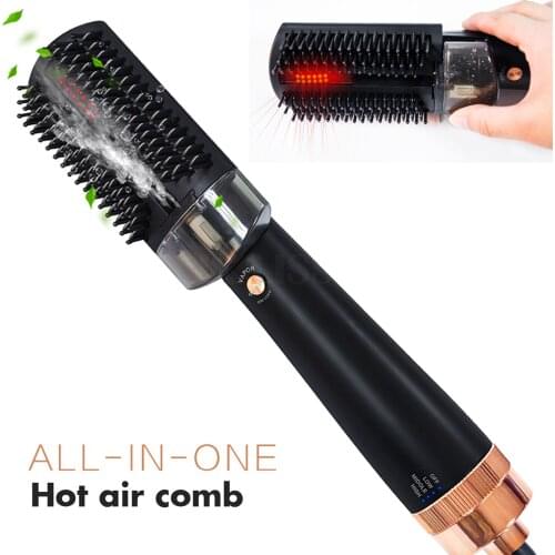 Infrared Spray Hair Dryer Hot Air Brush Essential Oil Hot Comb Steam Hair Straightener Hot Air Comb Hair Styler Beauty Devices