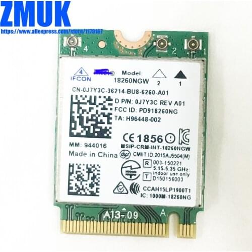 Int Tri-band Wireless AC 18260NGW Bt4.1 Wireless AC Card