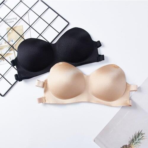 Comfort Wireless Bras Cross Beauty Back Tube Top Invisible Bra Gathered One-piece Seamless Breast Wrap Womens Bottom Underwear