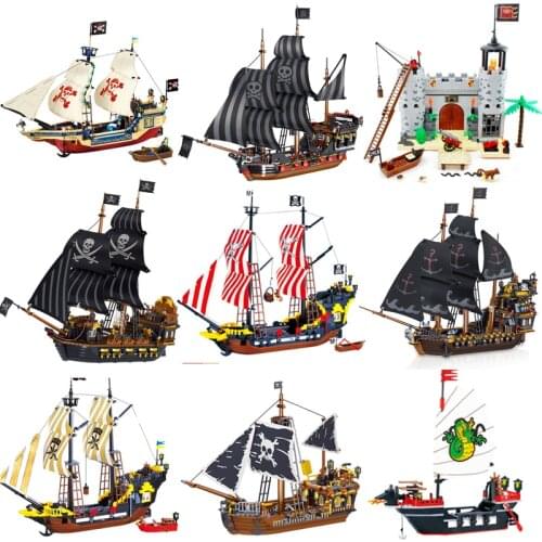 Enlighten Building Block Pirates And Royal Guards Battle Castle 366pcs Educational Bricks Toy For Boy Christamas Gift 310