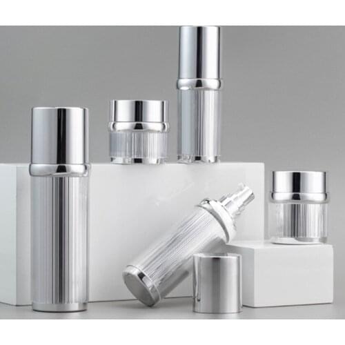 2021 New 50pcs 30g 50g Empty Cosmetic Pack for Eye Cream Portable Travel Cream Box Acrylic Jar Refillable Bottle