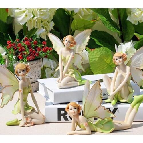 Creative Flower Fairy Decoration Resin Home Crafts Living Room Bedroom Countertop Decoration Car Ornaments
