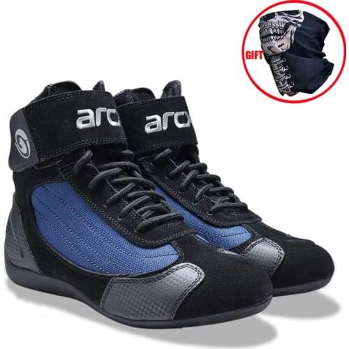 ARCX Motorcycle Leather Boots Motorbike Ankle Shoes Off-road Racing Motorbike Chopper Cruiser Touring short boots