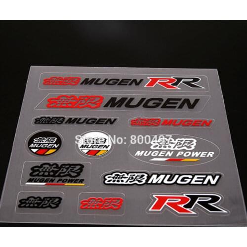 New Style Car Styling Window Rearview Mirror Door Handle Car Body Stickers Decoration Decal Set for Mugen Power