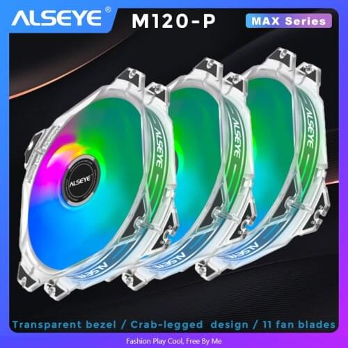 ALSEYE Max Series 120mm Cooling Fan 3pcs Set Adjustable RGB Lighting 4pin PWM + 3pin RGB Support Aura/RGB FUSION