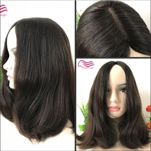 Tsingtaowigs Custom made European virgin hair unprocessed hair 14inch BOB jewish wig Best Sheitels wigs free shipping