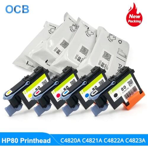 For HP 80 Printhead C4820A C4821A C4822A C4823A HP80 Print Head For HP Designjet 1050 1055 1055cm 1050c Plus Printer (BK C M Y)