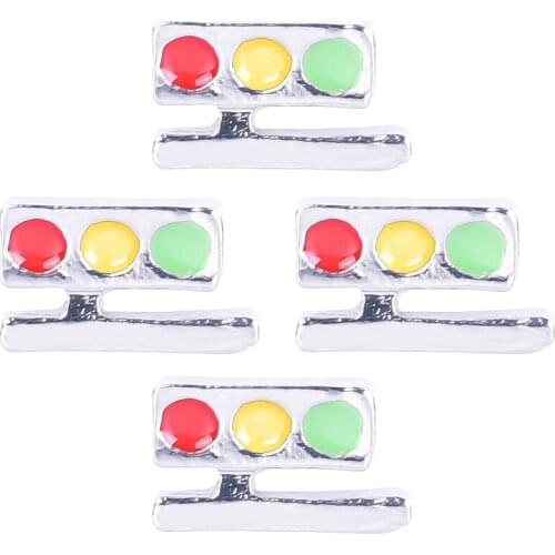 20Pcs/lot Traffic Light Alloy Floating Locket Charms Fit Memory Lockets Women Gift Jewelry