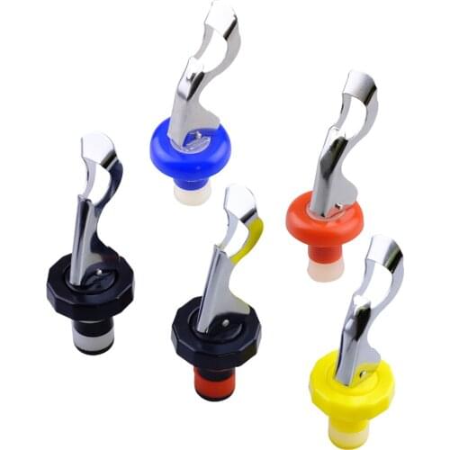 Stainless Steel Wine Bottle Stopper Hot-sale Bar Supplies Bottle Spout Pourer 1PC Press Wine Stopper Vacuum Sealed Kitchen Tools