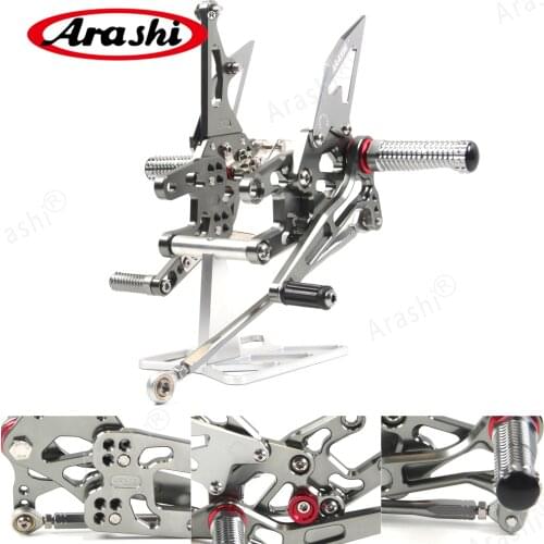 Arashi Adjustable Footrest ZX-10R For KAWASAKI NINJA ZX10R ZX10 R 2004 2005 Foot Pegs Rear Rest Rearset Foot Pedals ZX-10R 04 05